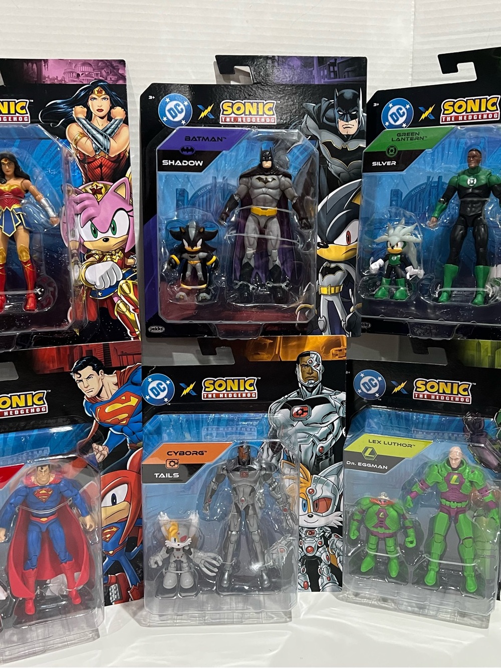 7-pc LOT: DC x Sonic the Hedgehog Action Figures Jakks Pacific NEW!